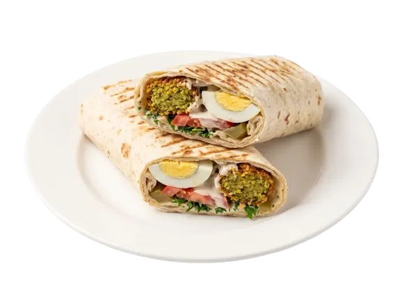 ساندوتش فلافل بالبيض
